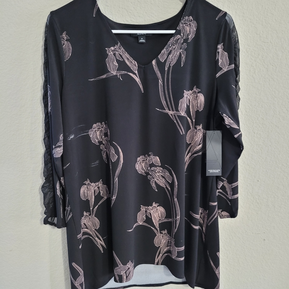 Black Alfani Floral blouse